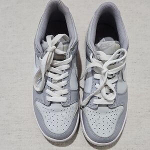 Nike Dunk Low Two Toned Gray and White Shoes
